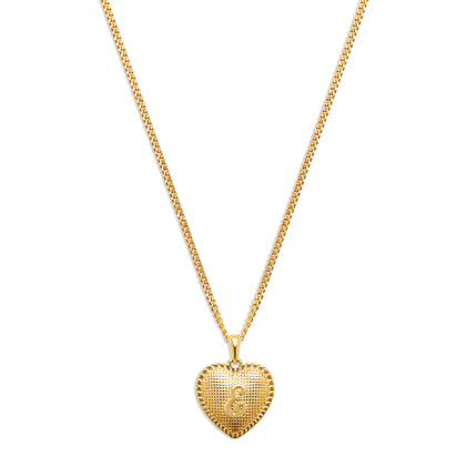 heart necklace with letter