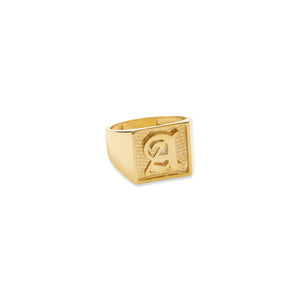 THE OLD ENGLISH SQUARE SIGNET RING