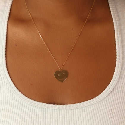 THE NY SMILE HEART PENDANT NECKLACE (THE M X NYON)