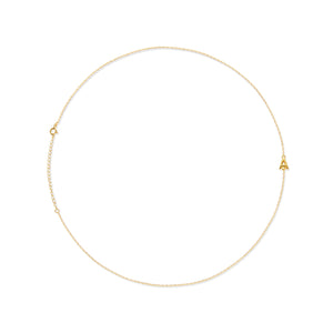 gold a letter chain necklace
