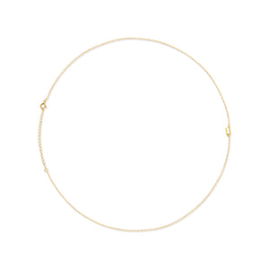 gold u letter chain necklace