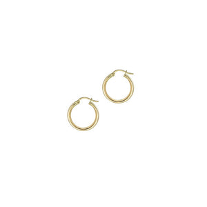 THE 14KT GOLD MID SIZE HOOPS