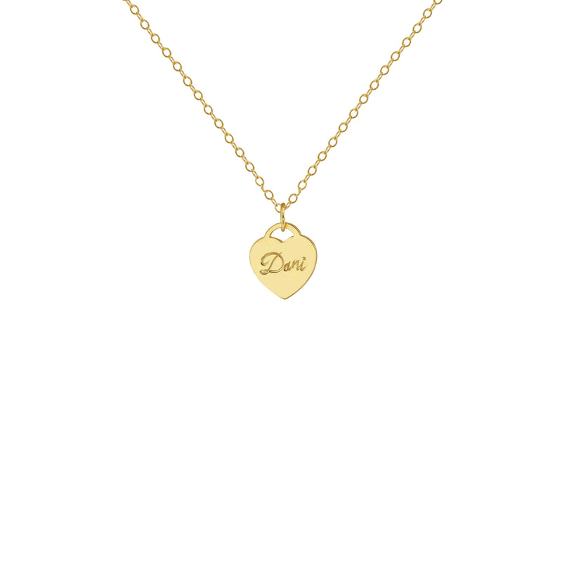 Engraved Heart Pendant Necklace - The M Jewelers