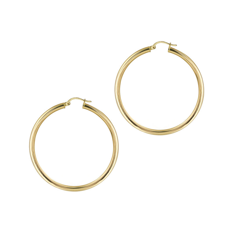 THE 14KT GOLD LARGE ESSENTIAL HOOPS