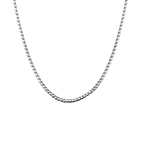 silver curb chain necklace