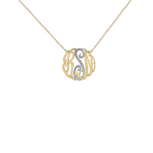 monogram initial letter necklace