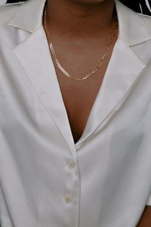 gold split chain necklace