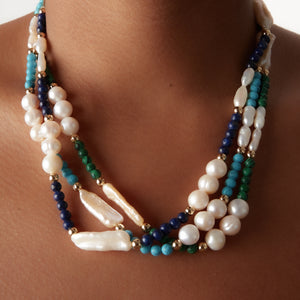 bead necklaces with pearls