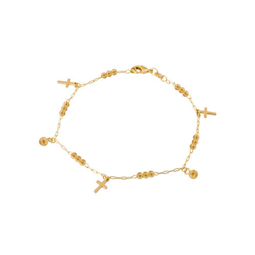 anklet with crosses