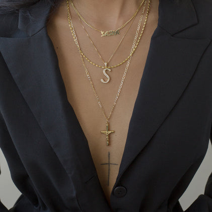 gold crucifix necklace for women