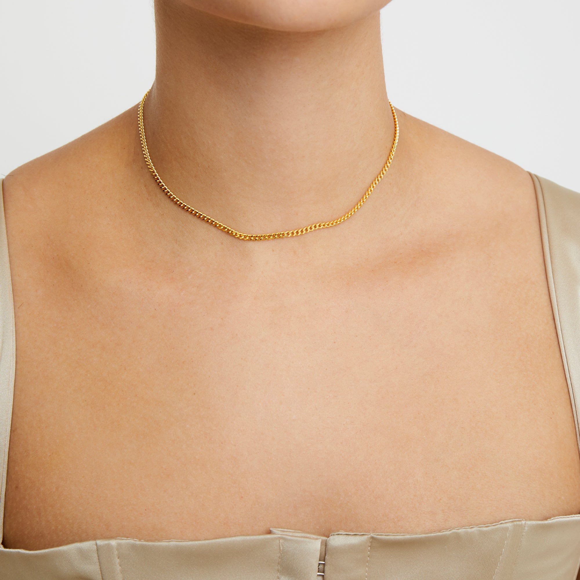 Curb Chain Choker Necklace - The M Jewelers