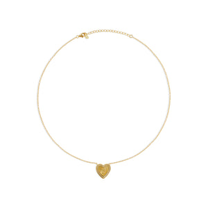 d initial letter heart pendant necklace