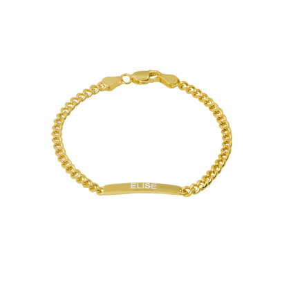gold nameplate bracelet