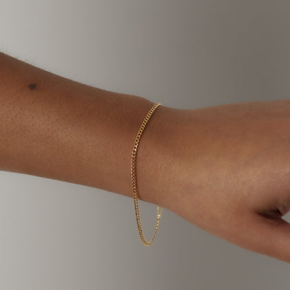 Talisa Stars Birthstone Bracelet 10K Gold (Black String) - Personalized Gift