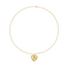 THE 14KT HEART ROSE PENDANT NECKLACE