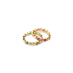 THE COLORED STONE HEART ETERNITY BAND