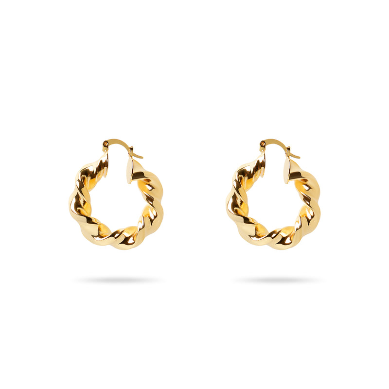 twisted belle hoop earrings