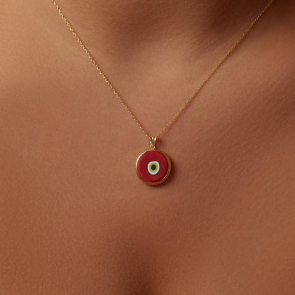 red evil eye necklace