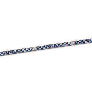 sapphire blue pave tennis bracelet