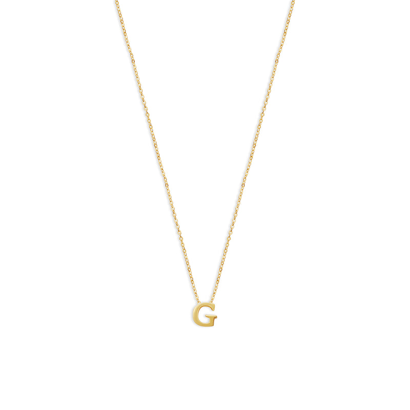 block letter g initial necklace