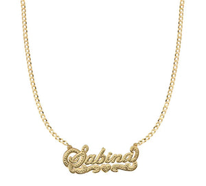 THE DOUBLE PLATE CLASSIC NAMEPLATE NECKLACE