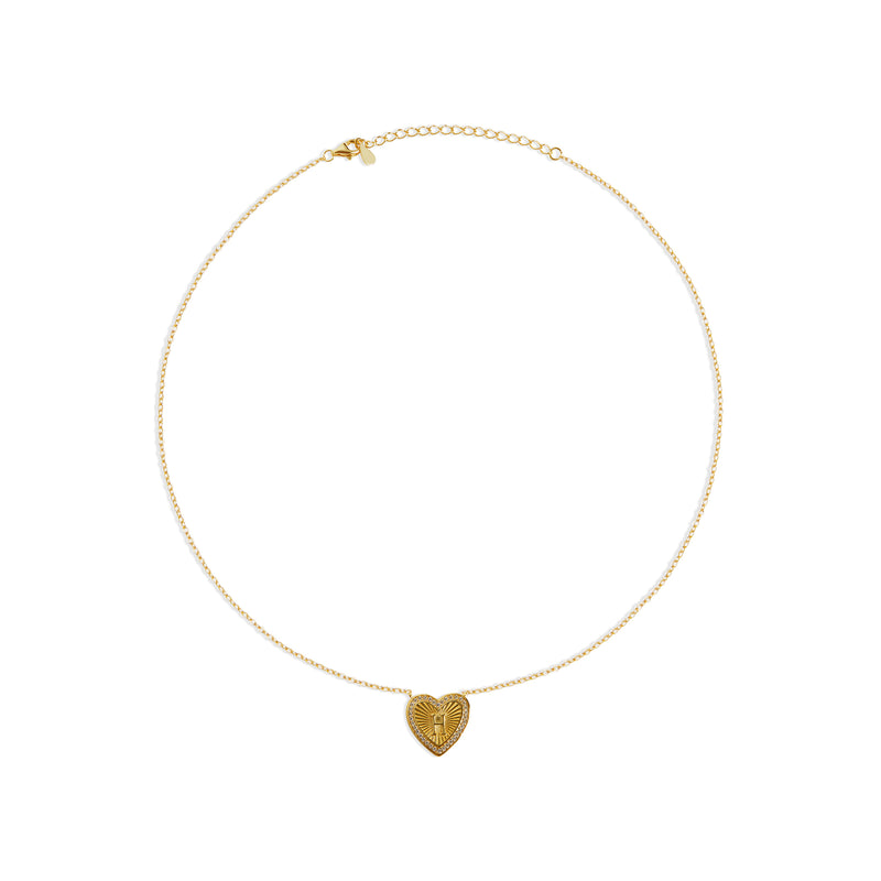 h initial letter heart pendant necklace