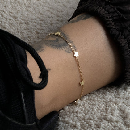 anklet with stars