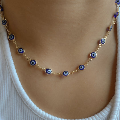 Initial Letters Evil Eye Bracelet for Women Turkish Blue Eye
