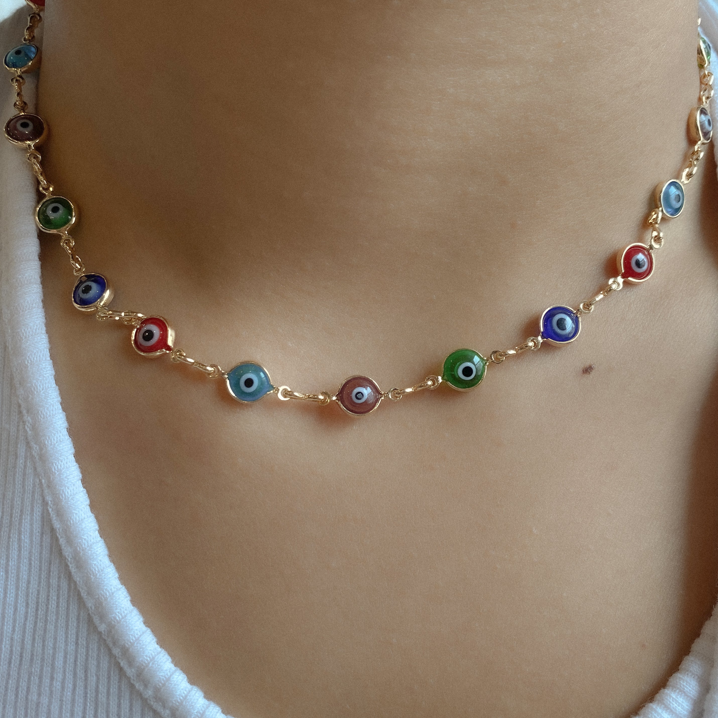 Evil Eye Rainbow Necklace – Buddha Blossom Jewels