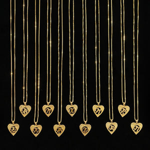 heart year pendant necklaces