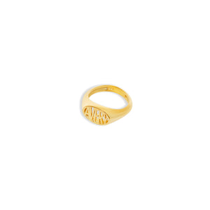 THE OVAL BLOCK NAME RING