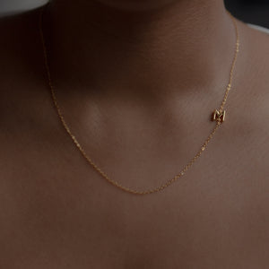 one letter chain necklace