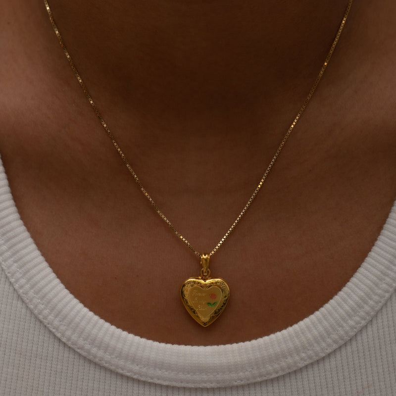 THE FOREVER IN MY HEART PHOTO LOCKET NECKLACE