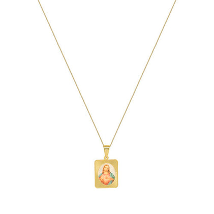 jesus portrait pendant necklace