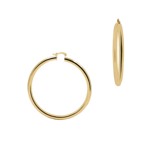 THE LARGE TUBED HOOPS – The M Jewelers
