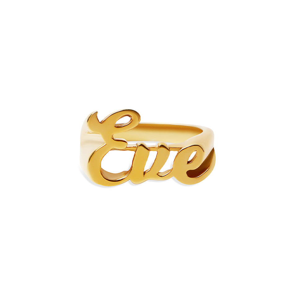Heart Name Ring - Gold Plated Custom Jewelry for Her by Talisa