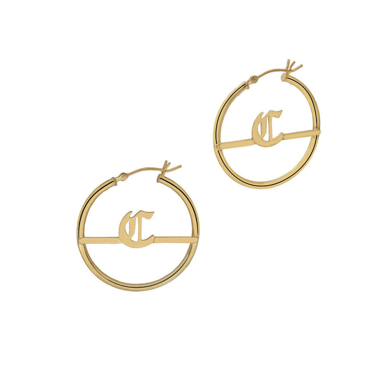 THE MINI GOTHIC INITIAL HOOPS