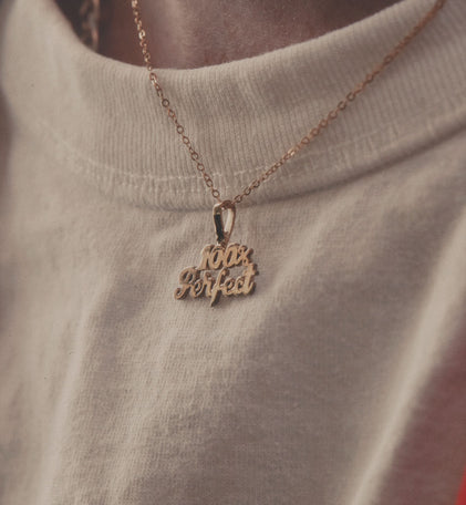 gold 100 percent perfect pendant necklace