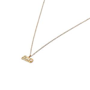 gold babe chain necklace