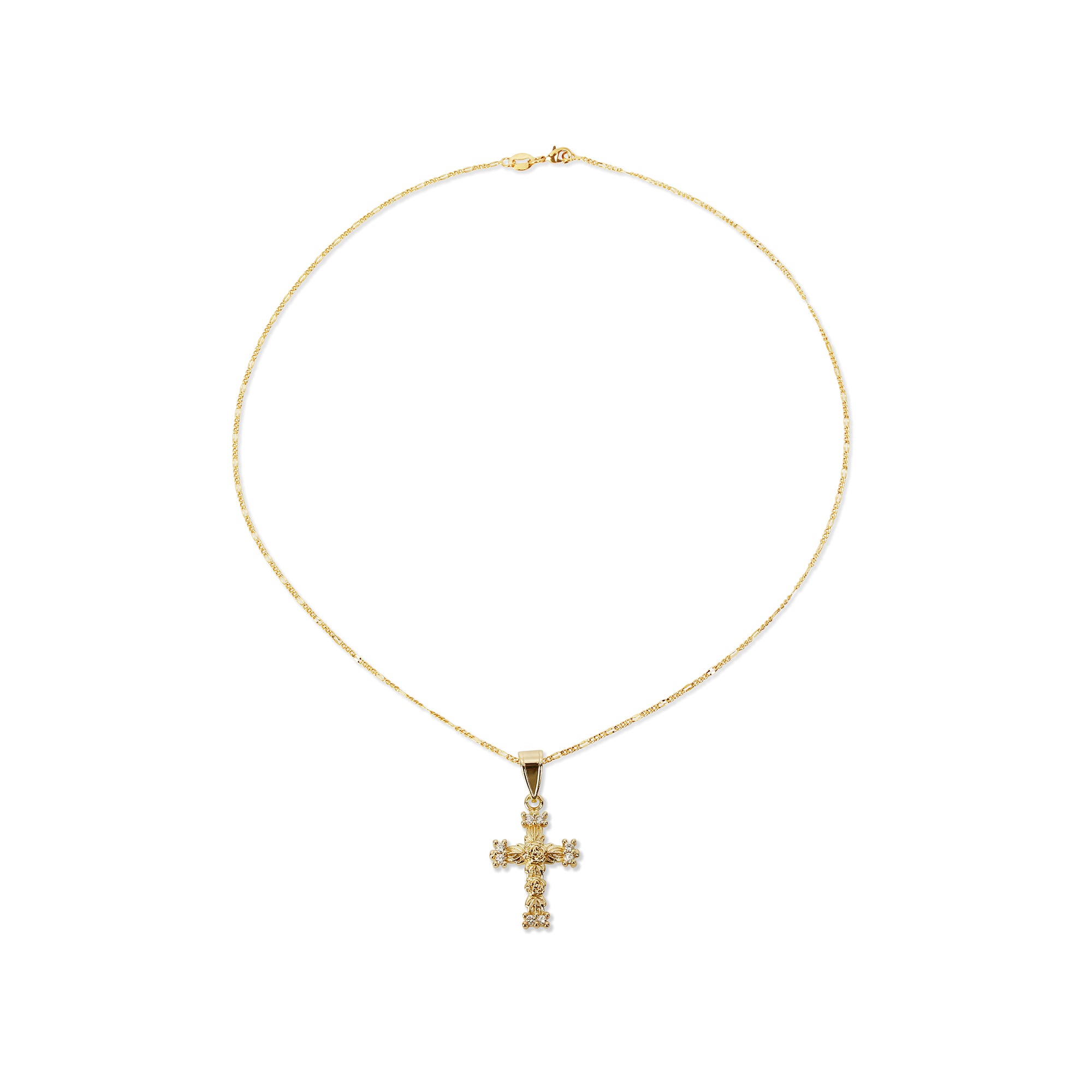 Rose Cross Pendant Necklace - The M Jewelers