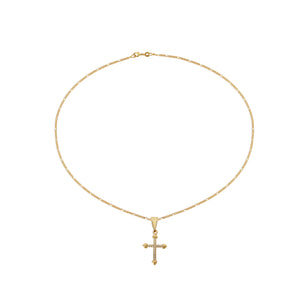 THE PAVE' HEART CROSS NECKLACE