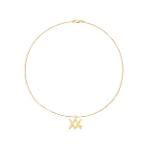 gold aquarius zodiac sign necklace
