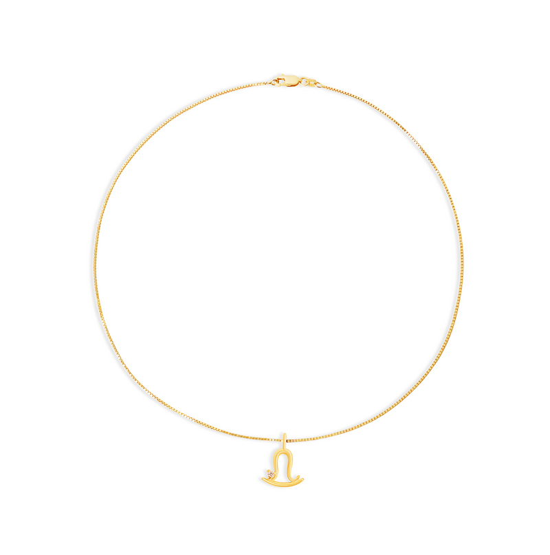 libra zodiac sign pendant necklace