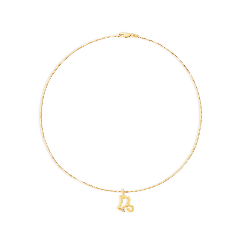 capricorn zodiac sign pendant necklace