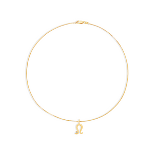 leo zodiac sign pendant necklace