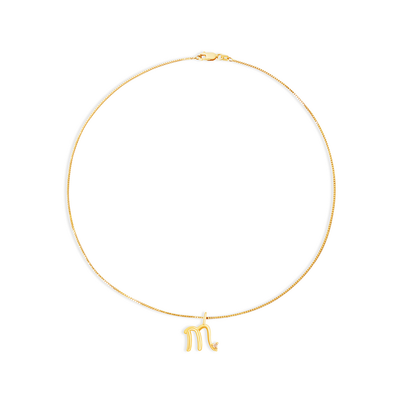 scorpio zodiac sign pendant necklace