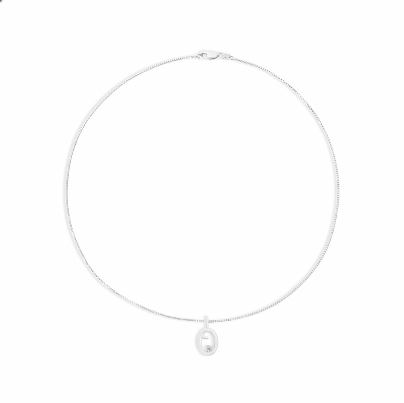 silver cancer zodiac sign pendant necklace