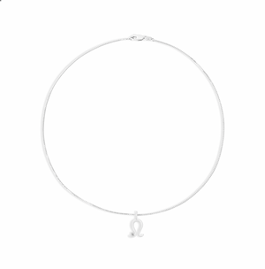 silver leo zodiac sign pendant necklace