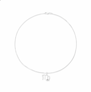 silver virgo zodiac sign pendant necklace