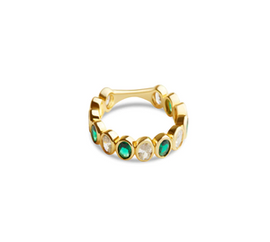 THE EMERALD OVAL ETERNITY BAND